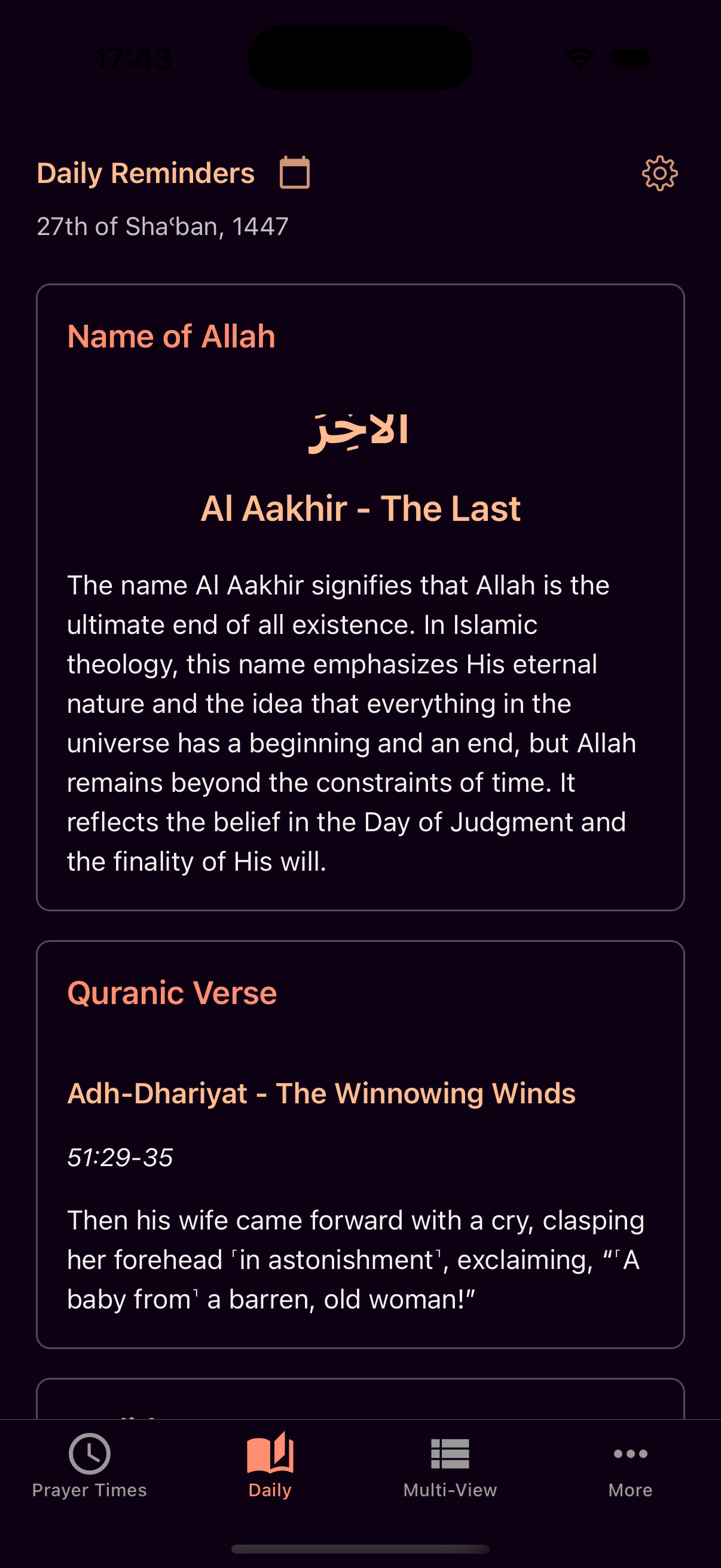 Multi-View screen showing Jamaat times across multiple mosques in Luton